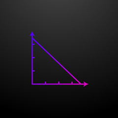 Triangle chart line nolan icon. Elements of chart and diagram set. Simple icon for websites, web design, mobile app, info graphics