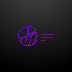 Pie chart line nolan icon. Elements of chart and diagram set. Simple icon for websites, web design, mobile app, info graphics