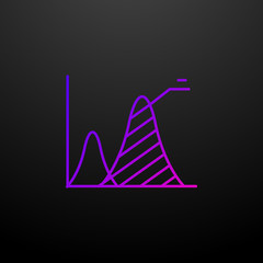 Area chart line nolan icon. Elements of chart and diagram set. Simple icon for websites, web design, mobile app, info graphics