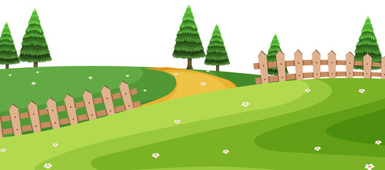 Green park foreground scene