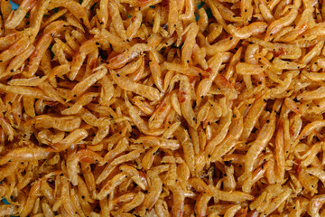 lots of dry shrimps as background and texture