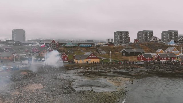Greenland Nation Day festival, motorboat hunting competition, drone footage