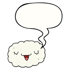 cartoon cloud and speech bubble