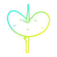 cold gradient line drawing cartoon sausage on a stick