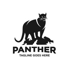 black panther logo design template