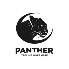 black panther logo design template