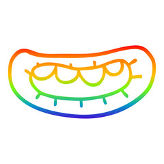 rainbow gradient line drawing cartoon mouth