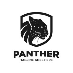 black panther logo design template