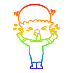 rainbow gradient line drawing weird cartoon alien