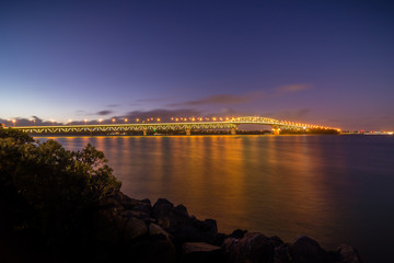 Auckland Harbour Bridge Manukau Harbour New Zealand - Powered by Adobe