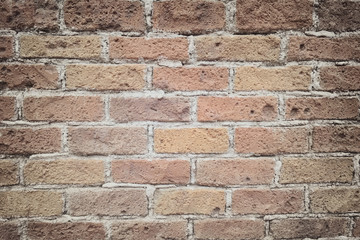 Surface of Vintage brick wall background.