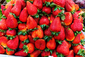 Background of fresh and delicious strawberries