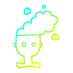 cold gradient line drawing cartoon gem encrusted cup