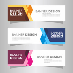 Vector Banner design concept. Modern background template layout business