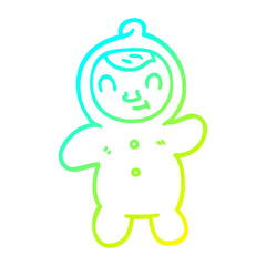 cold gradient line drawing cartoon human baby