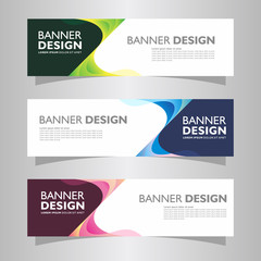 Vector Banner design concept. Modern background template layout business