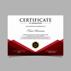 Modern trendy certificate template and background