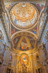 Fototapeta na wymiar TURIN, ITALY - MARCH 13, 2017: The presbytery and cupola of baroque church Chiesa di Santa Teresia.