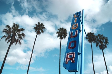 vintage liquor store sign