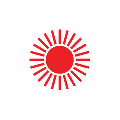 sun beam simple geometric symbol logo vector