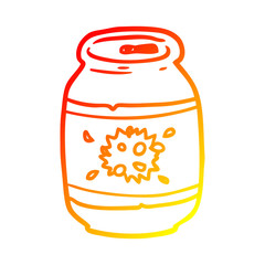 warm gradient line drawing can of soda