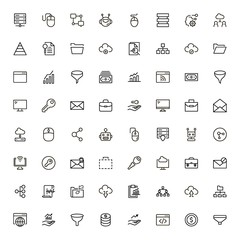 Digital marketing icon set.