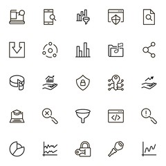 File storage icon set.