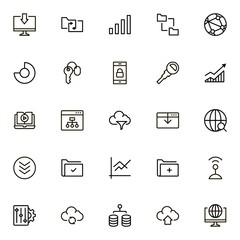File storage icon set.
