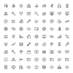 File storage icon set.