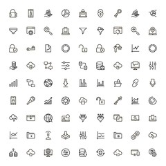 File storage icon set.