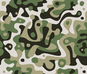 Camouflage Seamless Pattern. Abstract Modern Military Backgound.