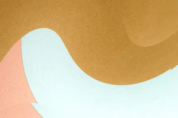 Rolgordijnen Abstract geometric paper background digital effect pastel autumn trend colors. Minimal fashion mock up concept. Flat lay, Top view. Copy space © irenastar