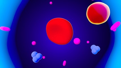 3d rendered illustration of some isolated fat cells