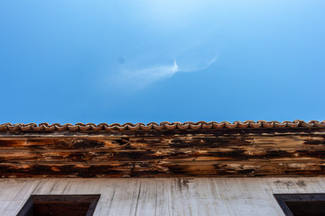 Wooden house roof