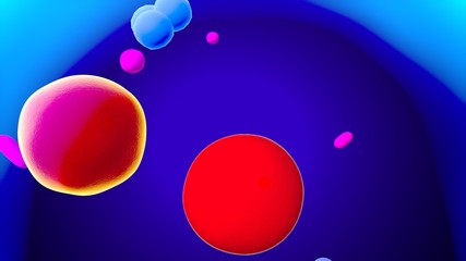 3d rendered illustration of some isolated fat cells