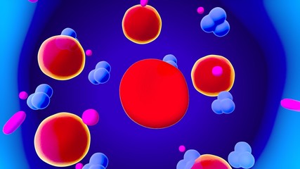 3d rendered illustration of some isolated fat cells