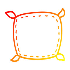 warm gradient line drawing cartoon plain cushion
