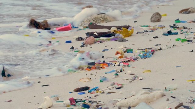Marine Debris Plastic on the Beach 