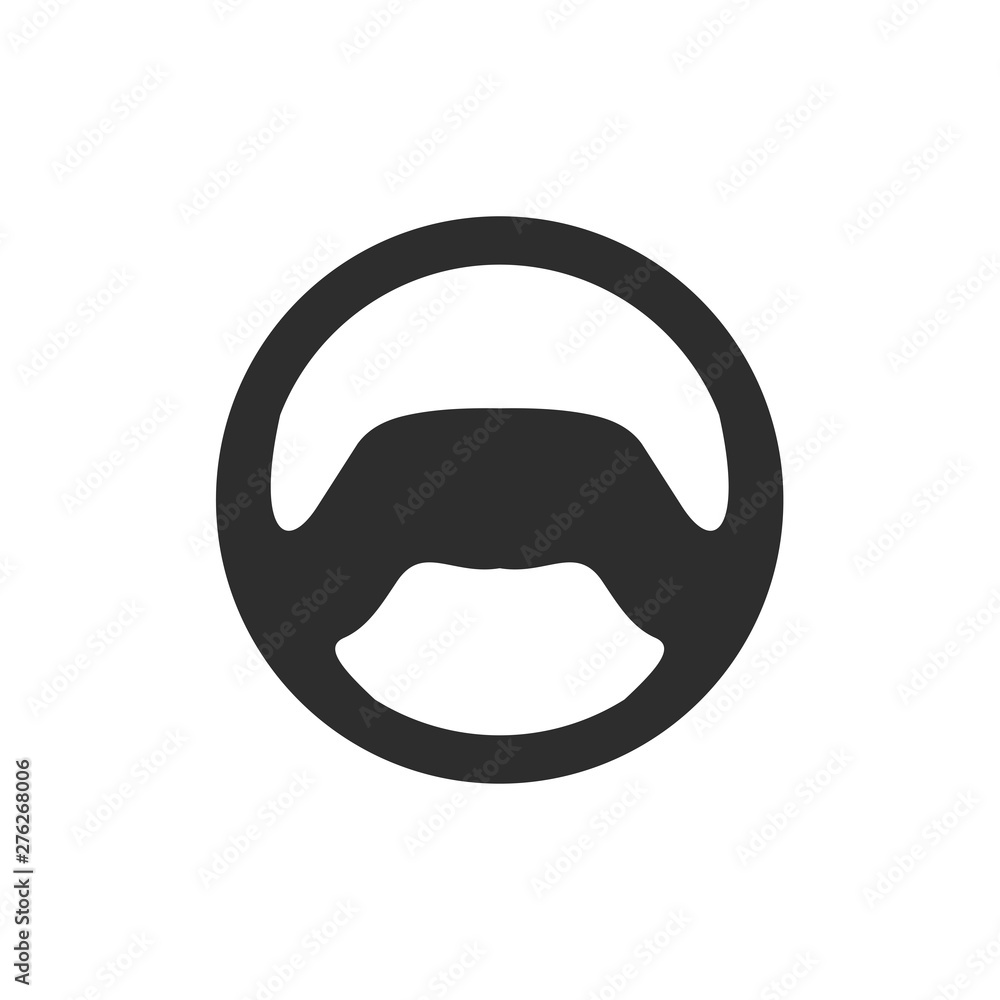 Poster Car steering wheel and driver's hands icon symbol template black color editable. simple logo vector illustration for graphic and web design.