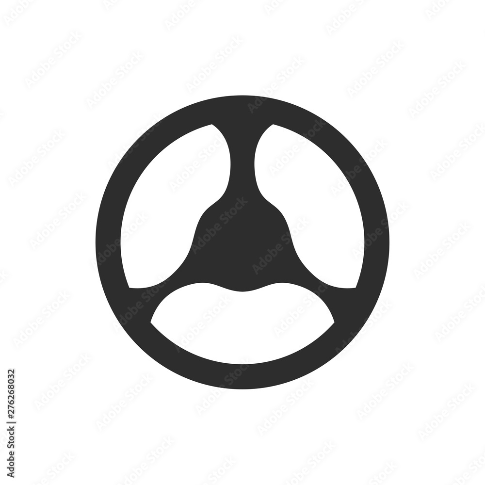 Aufkleber car steering wheel and driver's hands icon symbol template black color editable. simple logo vector 