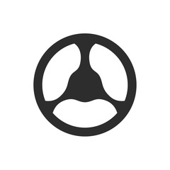 Car steering wheel and driver's hands icon symbol template black color editable. simple logo vector illustration for graphic and web design.