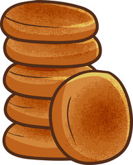 Funny and yummy pile of chocolate cookies