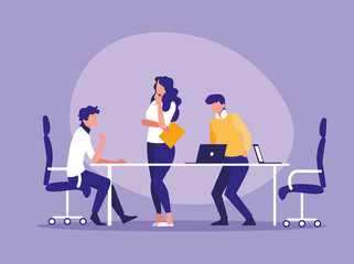 business people elegant in the workplace