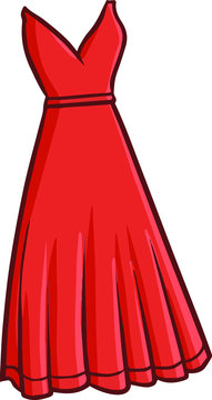 Funny and cute elegant red gawn for formal party