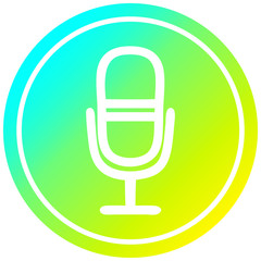 microphone recording circular in cold gradient spectrum