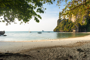 Sea and Pelay beach on Koh Hong Island in Thailand