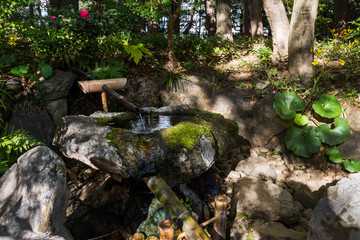 殿ヶ谷戸庭園の鹿脅し