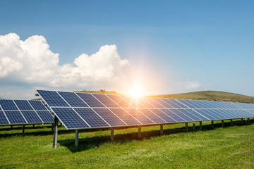 Solar panel, photovoltaic, alternative electricity source - concept of sustainable resources