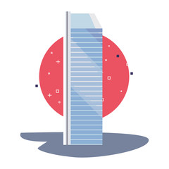 futuristic building urban tower icon