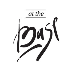 Lettering Text - at the Base on White Background. Vector Illustration.